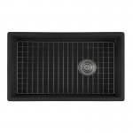 Ruvati Fiamma 30 x 18 inch Farmhouse Fireclay Kitchen Sink - Matte Black