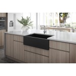 Ruvati Fiamma 30 x 18 inch Farmhouse Fireclay Kitchen Sink - Matte Black