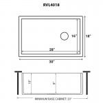 Ruvati Fiamma 30 x 18 inch Farmhouse Fireclay Kitchen Sink - Matte Black