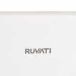 Ruvati Fiamma 30 x 18 inch Farmhouse Fireclay Kitchen Sink - Black and White