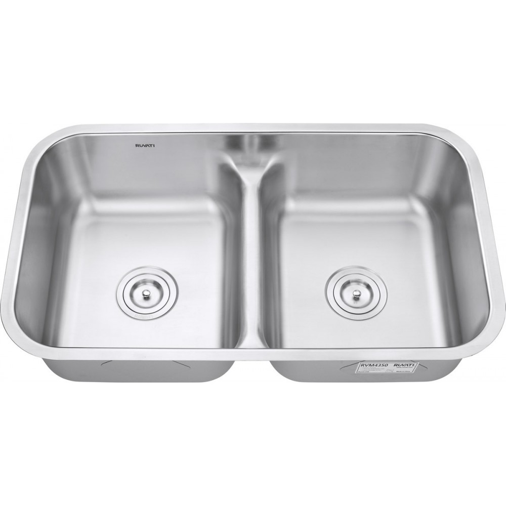 Ruvati Parmi 32.25 x 18.875 inch Undermount Stainless Steel Kitchen Sink