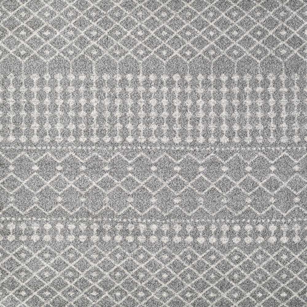 Totti Grid Gray/Cream 9x12 Geometric Rug