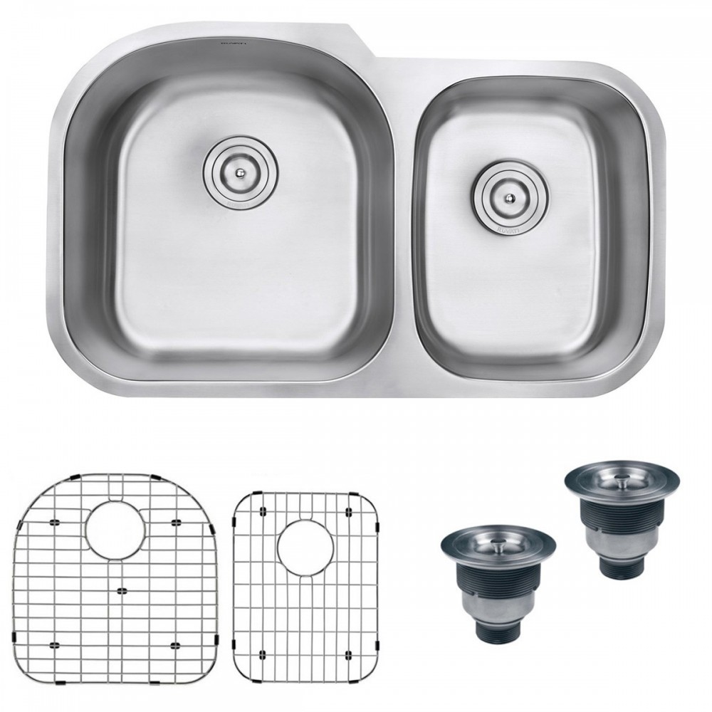 Ruvati Parmi 34 x 20.5 inch Undermount Kitchen Sink - Stainless Steel