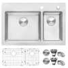 Ruvati 33 x 22 inch Topmount Stainless Steel Kitchen Sink - Stainless Steel