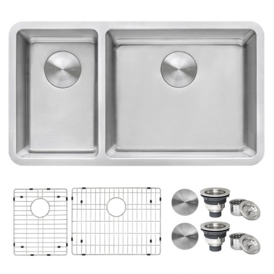 Ruvati Modena 32 x 18 inch Undermount Kitchen Sink - Stainless Steel
