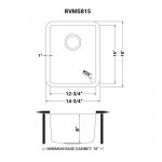 Ruvati Modena 15 x 18 inch Undermount Bar Sink