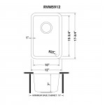 Ruvati Modena 12 x 18 inch Undermount Bar Sink