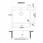 Ruvati Modena 23 x 20 inch Topmount Stainless Steel Kitchen Sink