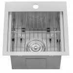 Ruvati Merino 15 x 15 inch Topmount Marine Sink - Stainless Steel