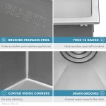 Ruvati Forma Pro 25 x 22 inch Topmount Laundry Sink - Stainless Steel