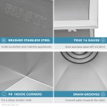 Ruvati Forma 22 x 22 inch Topmount Laundry Sink - Stainless Steel