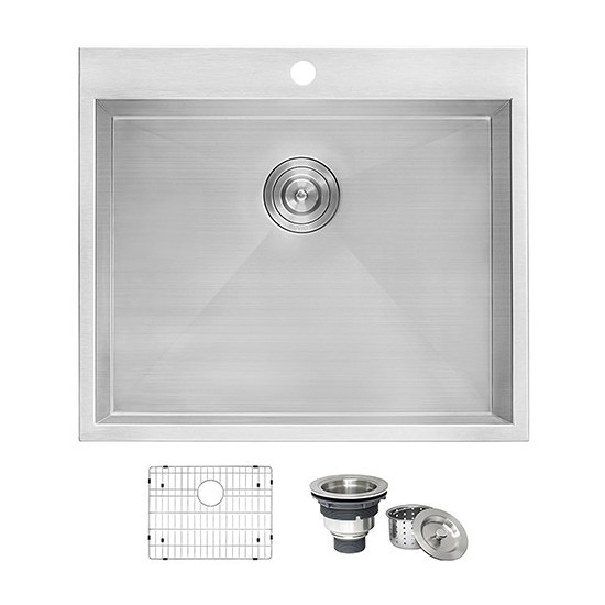 Ruvati Forma 22 x 22 inch Topmount Laundry Sink - Stainless Steel