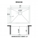 Ruvati Forma 23 x 18 inch Undermount Laundry Sink - Stainless Steel