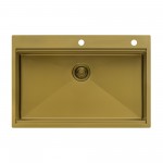 Ruvati Giana 33 x 22 inch Topmount Kitchen Sink - Matte Gold Brass Tone