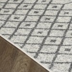 Totti Grid Cream/Gray 6x9 Geometric Rug