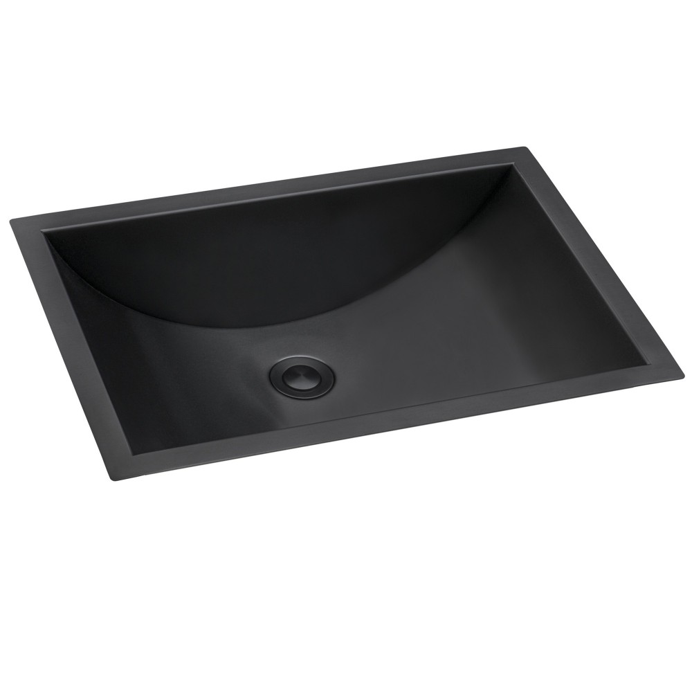 Ruvati Ariaso 18 x 13 inch Undermount Bathroom Sink - Gunmetal Matte Black