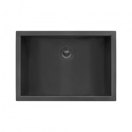 Ruvati Ariaso 18 x 13 inch Undermount Bathroom Sink - Gunmetal Matte Black