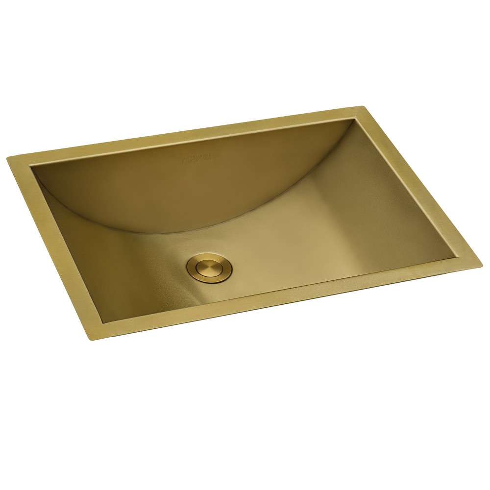 Ruvati Ariaso 20 x 14 inch Undermount Bathroom Sink - Brushed Gold Brass Tone