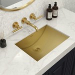 Ruvati Ariaso 20 x 14 inch Undermount Bathroom Sink - Brushed Gold Brass Tone