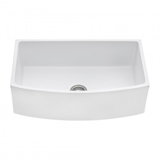 Ruvati Fiamma 33 x 20 inch Farmhouse Kitchen Sink - White