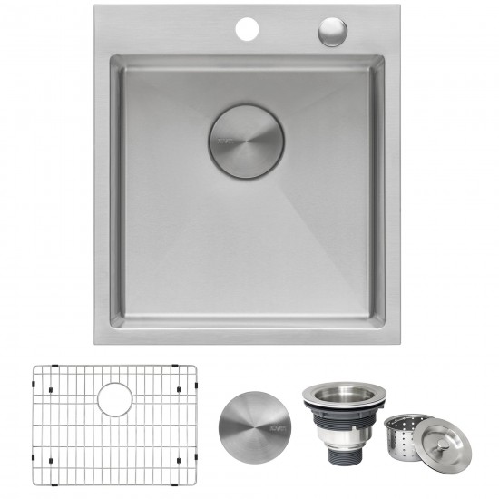 Ruvati Tirana Pro 18 x 20 inch Topmount Stainless Steel Kitchen Sink