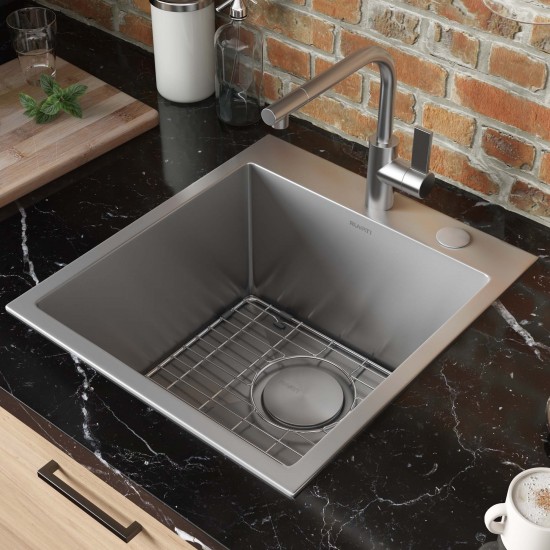 Ruvati Tirana Pro 18 x 20 inch Topmount Stainless Steel Kitchen Sink