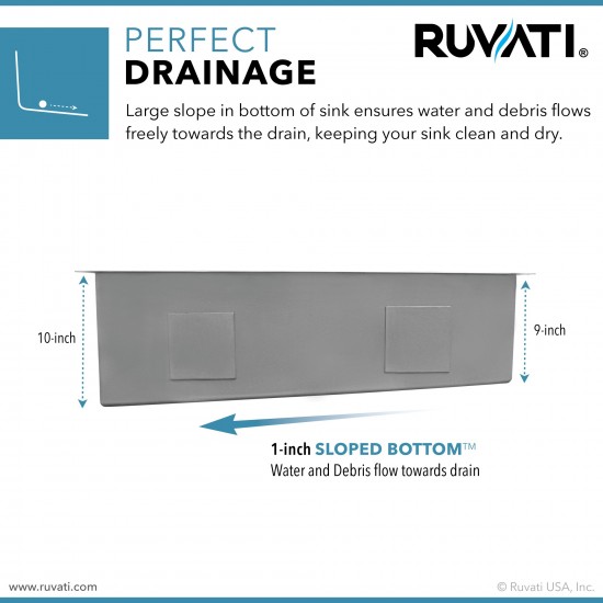 Ruvati Tribeca 36 x 19 inch Undermount Stainless Steel Kitchen Sink