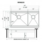 Ruvati Dual Tier 39 x 19 inch Double Bowl Stainless Steel Kitchen Sink