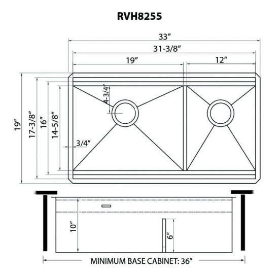 Ruvati Dual Tier 39 x 19 inch Double Bowl Stainless Steel Kitchen Sink