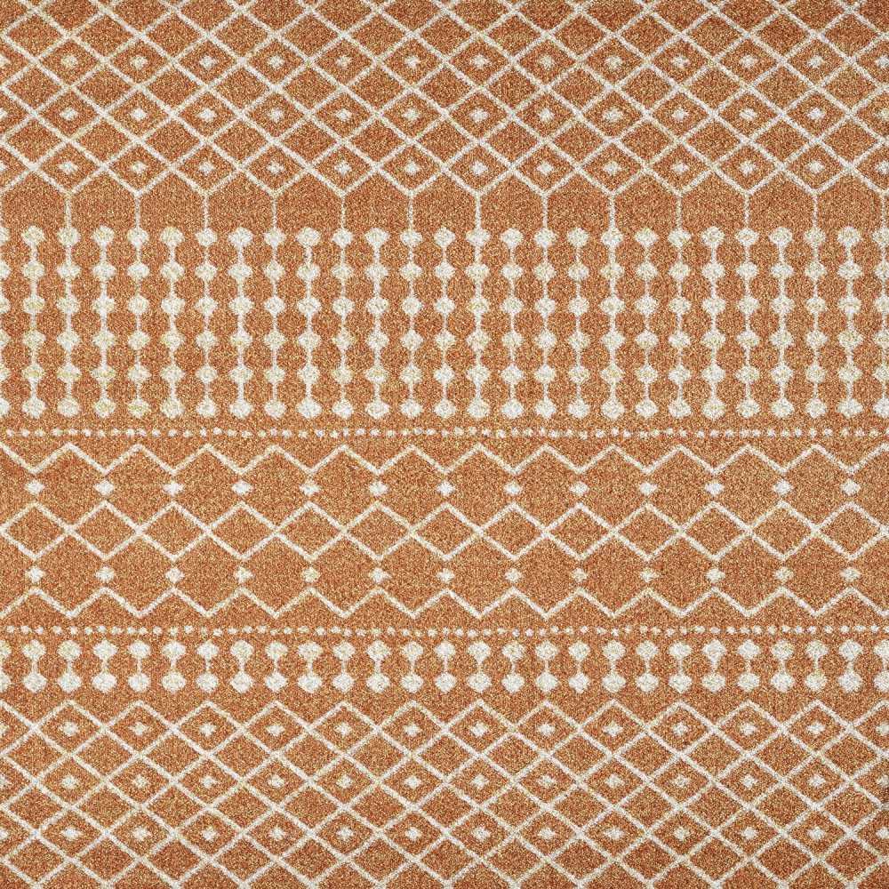 Totti Grid Orange/Cream 2x8 Geometric Rug