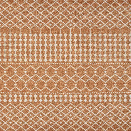 Totti Grid Orange/Cream 5x5 Geometric Rug