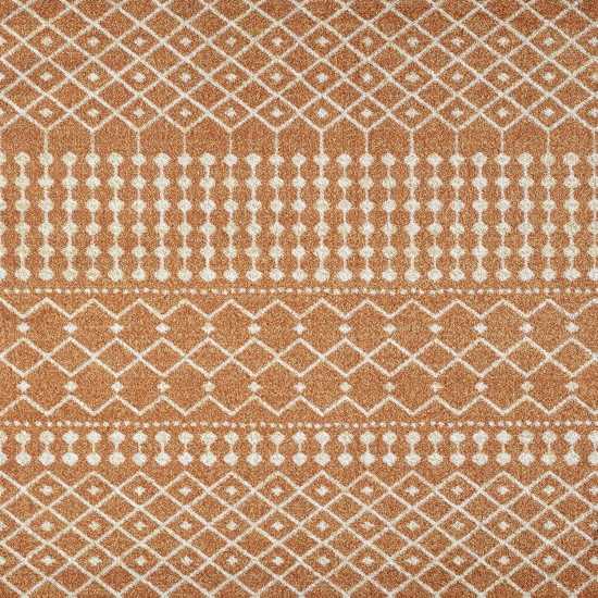 Totti Grid Orange/Cream 6x9 Geometric Rug