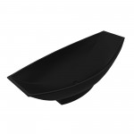 AB9991BM Black Matte 71" Solid Surface Resin Free Standing Hammock Style Bathtub