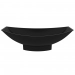 AB9991BM Black Matte 71" Solid Surface Resin Free Standing Hammock Style Bathtub