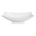 AB9992 White Matte 71" Solid Surface Resin Free Standing Hammock Style Bathtub