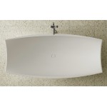 AB9992 White Matte 71" Solid Surface Resin Free Standing Hammock Style Bathtub