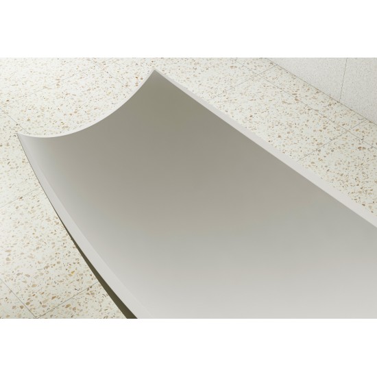AB9992 White Matte 71" Solid Surface Resin Free Standing Hammock Style Bathtub