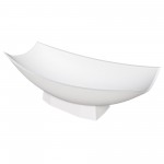 AB9992 White Matte 71" Solid Surface Resin Free Standing Hammock Style Bathtub