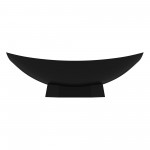 Black Matte 71" Solid Surface Resin Free Standing Hammock Style Bathtub