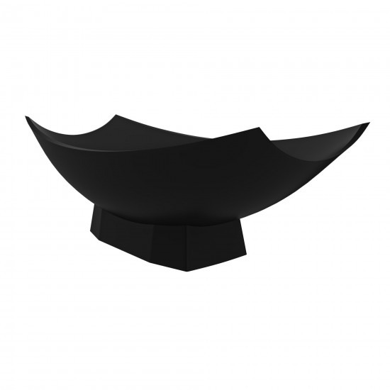Black Matte 71" Solid Surface Resin Free Standing Hammock Style Bathtub