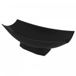 Black Matte 71" Solid Surface Resin Free Standing Hammock Style Bathtub
