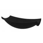Black Matte 71" Solid Surface Resin Suspended Wall Mounted Hammock Bathtub
