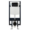 Black Matte Dual Flush Wall Mounted Toilet Tank Carrier for WD101, WD332, WD333