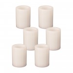 Led Wax Pillar Candle (Set Of 6) 3"Dx4"H Wax/Plastic - 2 C Batteries Not Incld.