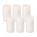 Led Wax Pillar Candle (Set Of 6 ) 3"Dx6"H Wax/Plastic - 2 C Batteries Not Incld.