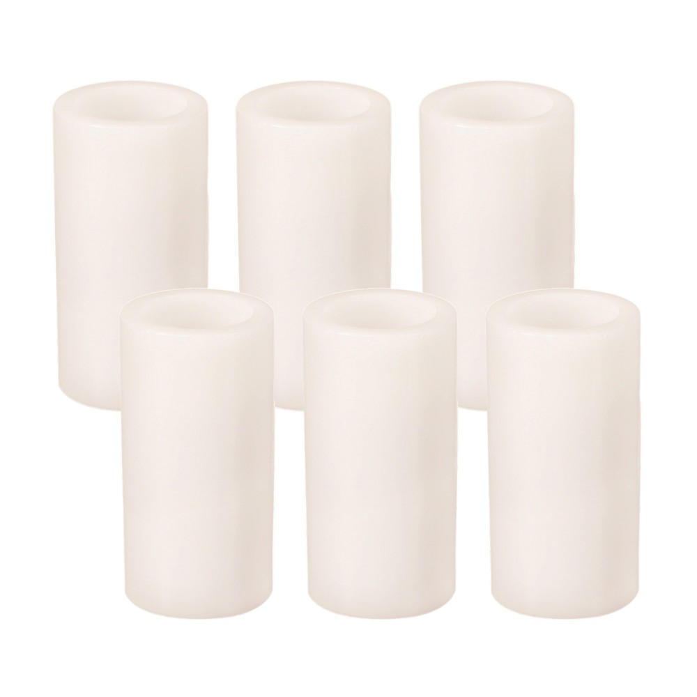 Led Wax Pillar Candle (Set Of 6 ) 3"Dx6"H Wax/Plastic - 2 C Batteries Not Incld.