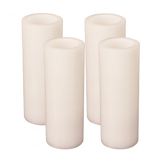 Led Wax Pillar Candle (Set Of 4) 3"Dx8"H Wax/Plastic - 2 C Batteries Not Incld.