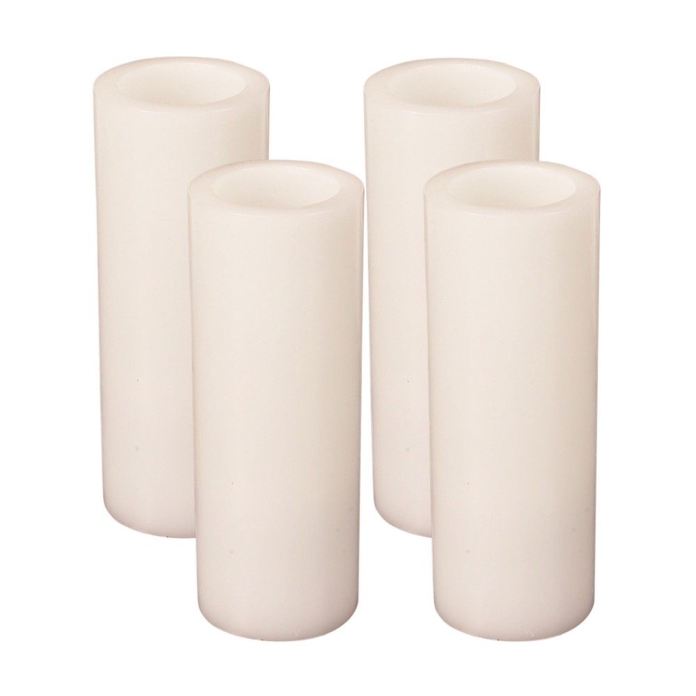 Led Wax Pillar Candle (Set Of 4) 3"Dx8"H Wax/Plastic - 2 C Batteries Not Incld. Led Wax Pillar Candle (Set Of 4) 3"Dx8"H Wax/Plastic - 2 C Batteries Not Incld.
