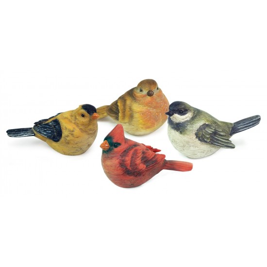 Bird Decoration (Set Of 12) 4"L Polyresin