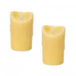 Simplux Led Dripping Candle W/Moving Flame (Set Of 2) 3"D x 5"H